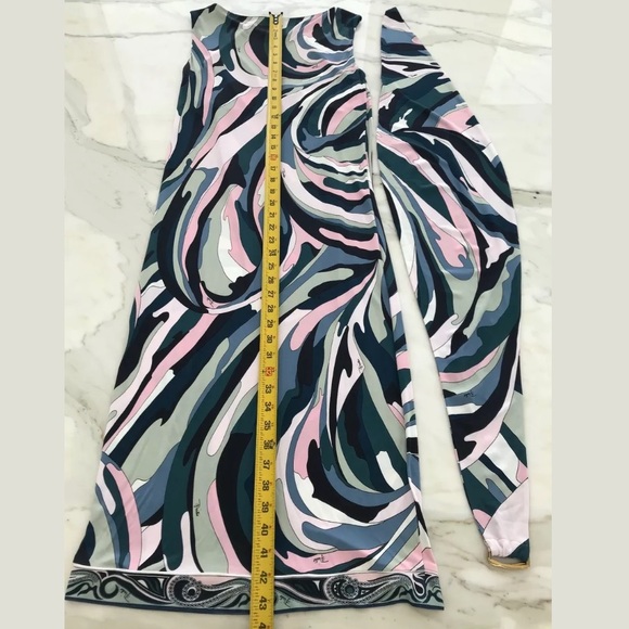 EMILIO PUCCI PINK MULTI BELTED DRESS SIZE IT 42 / US 8 NWOTS! - Picture 13 of 13